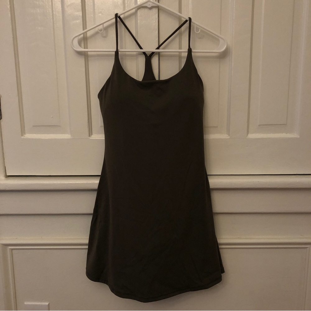 Halara Everyday Cloudful Fabric Backless 2-in-1 Flare Workout Dress-Wannabe - Picture 4 of 9